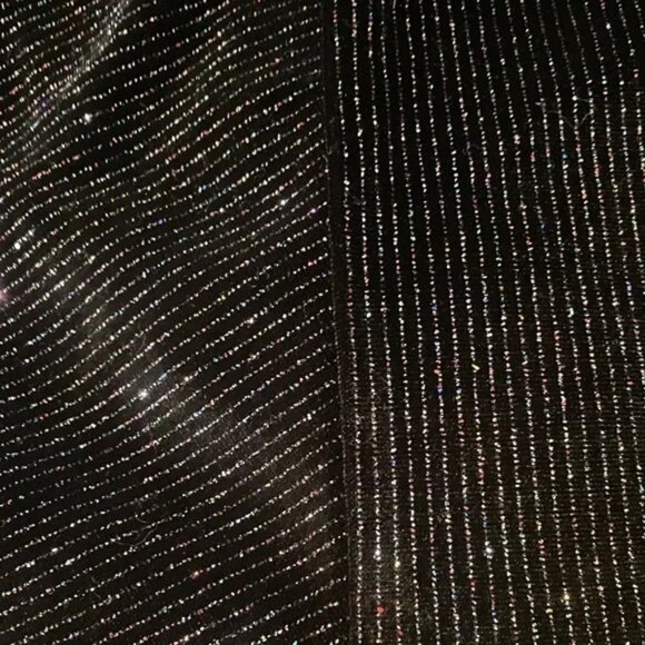 Altar'd State Shimmering Black Stretch Velvet Long Sleeve Mini Dress - Picture 5 of 7